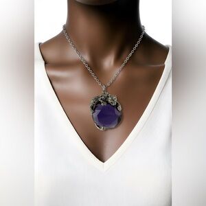 *NEW* Green Eye Rhinestone Panther Necklace